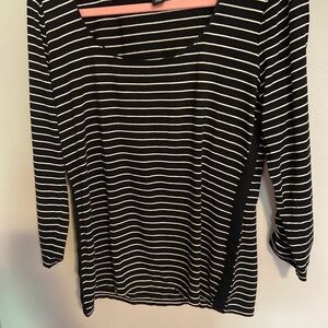 White House Black Market striped long sleeve shirt size L